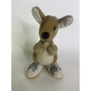 Vintage KangaROOS Shoes Kangaroo Plush Advertising Stuffed Animal Toy ROOS 80s